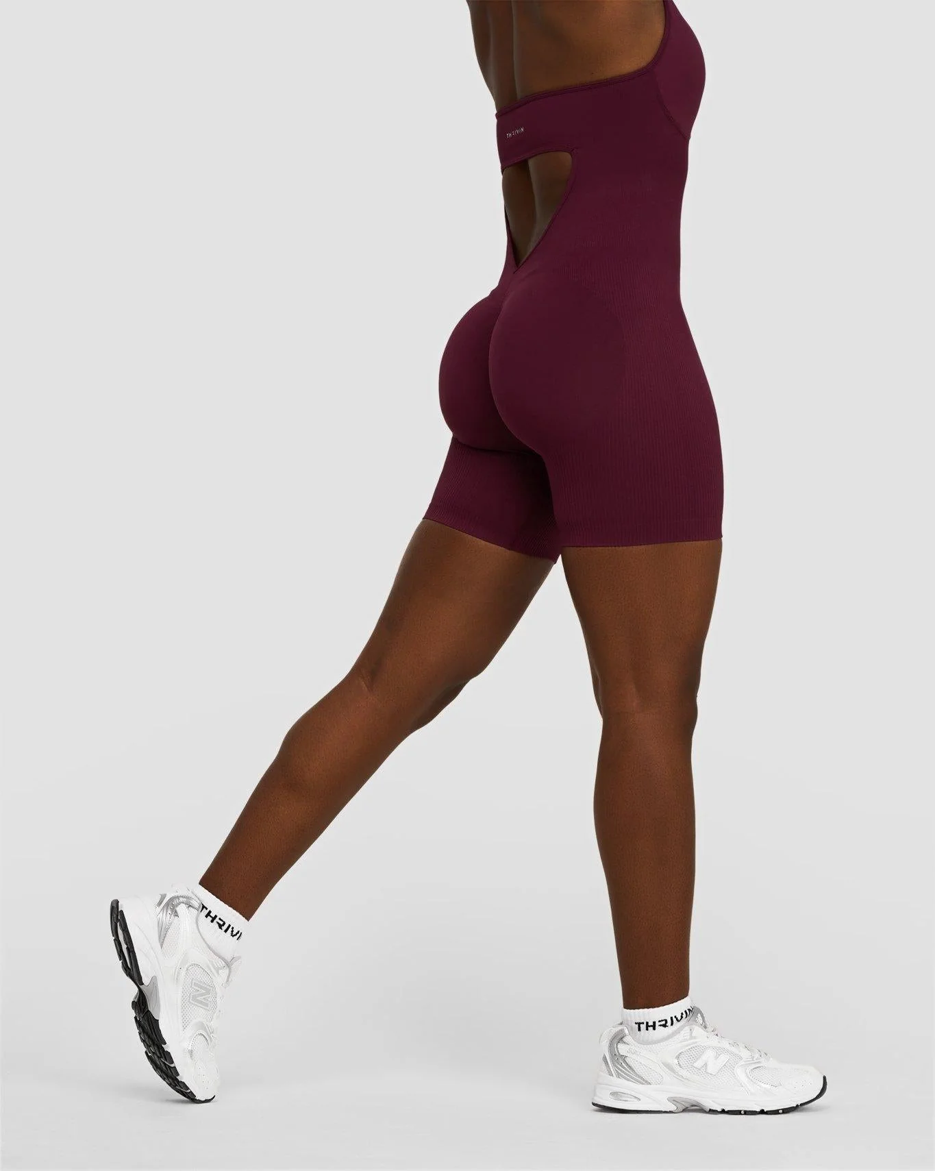 Elevate™ Sculpting Halterneck All In One | Merlot - Image 6