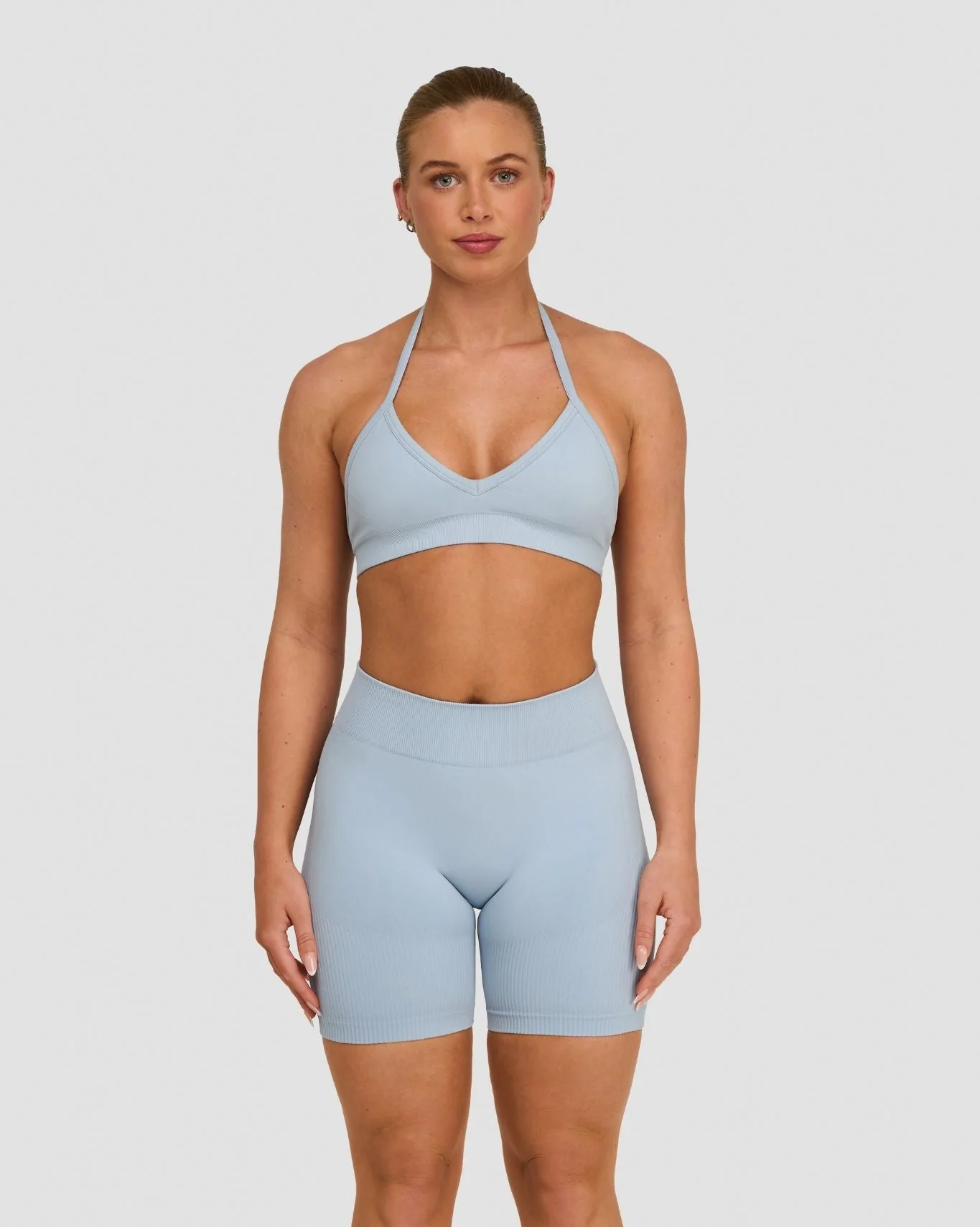 Elevate™ Sculpting Seamless Adjustable Halter Bra | Blue Haze - Image 3